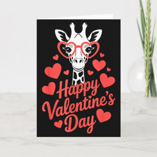 Cartão Girafa Com Coração Gles Celebração Do Amor Dia Dos