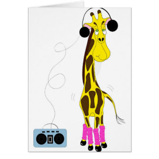 Cartão Girafa da dança