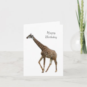 Cartão Girafa, Feliz Aniversário