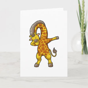 Cartão Girafa no Dab de Dança Hip Hop