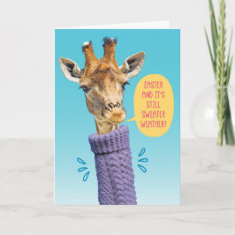 Cartão Girafa-Sweater Melhor Que NemPáscoa