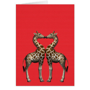 Cartão Girafas Apaixonadas