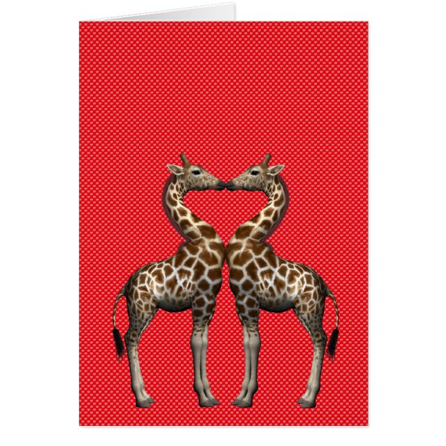 Cartão Girafas Apaixonadas (Frente)