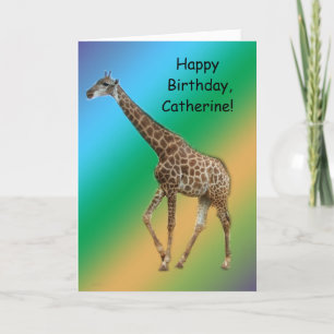 Cartão Girafas e árvores,长颈鹿. Fotografia de zoológico de