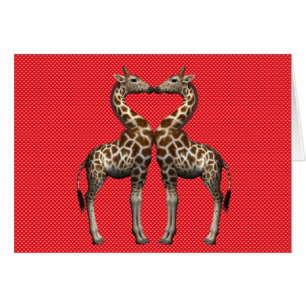 Cartão Girafas no amor