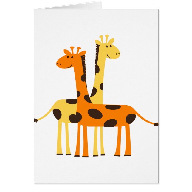 Cartão giraffe africa safari vida selvagem (Frente)
