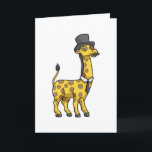 Cartão Giraffe as Gentleman with Hat, Tie and Mustache<br><div class="desc">This design is the perfect gift for a birthday, Christmas and other celebrations. It is suitable for women, men and kids.</div>