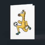 Cartão Giraffe at Soccer Sports<br><div class="desc">This design is the perfect gift for a birthday, Christmas and other celebrations. It is suitable for women, men and kids.</div>
