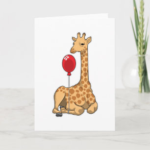 Cartão Giraffe Balloon