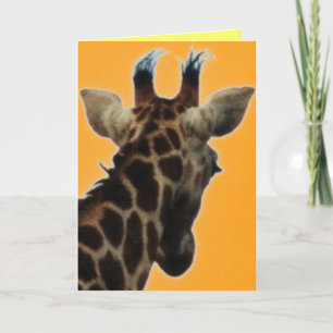 Cartão giraffe birthday card