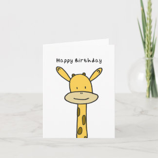 Cartão Giraffe Birthday Card