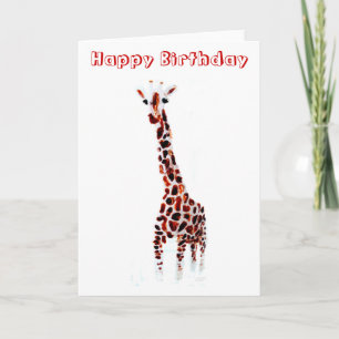 Cartão Giraffe Birthday Willife Art