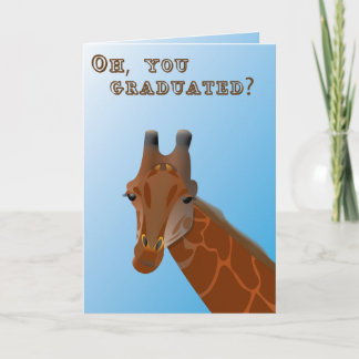 Cartão Giraffe Graduation Card