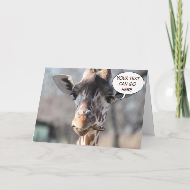 Cartão Giraffe Greeting Card (Frente)