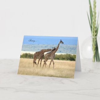 Cartão Giraffe lamenta Card