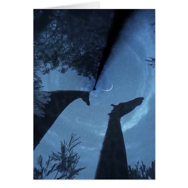 Cartão Giraffe Moon (Frente)