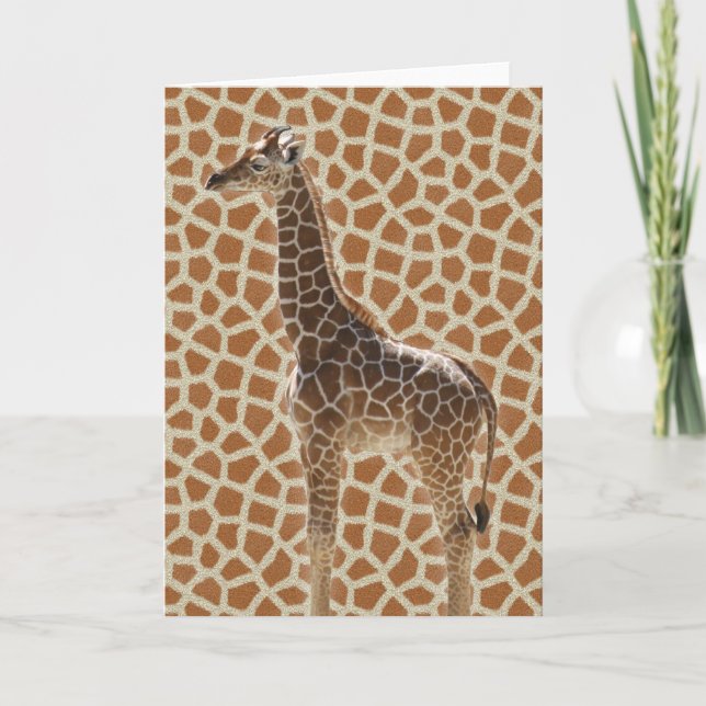 Cartão Giraffe Note Card (Frente)