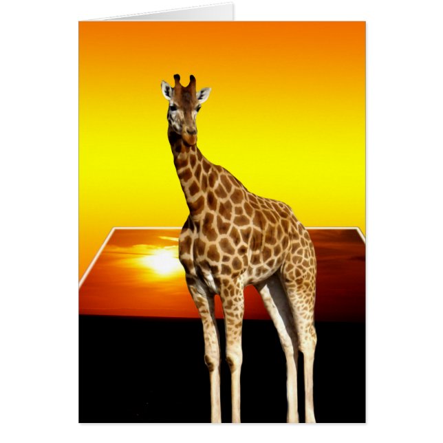 Cartão Giraffe Sunshine Popout Art, (Frente)