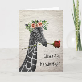 Cartão Giraffe ter meu próprio Namorados Boho Giraffe