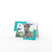 Giraffe Zoo Animal Note Card
