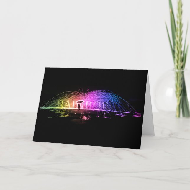 Cartão Girando O Arco-Íris (Frente)