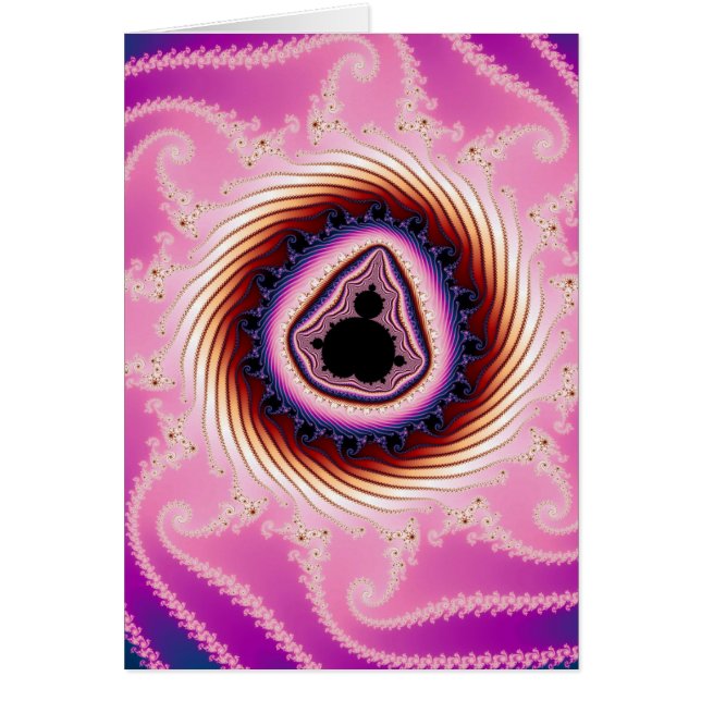 Cartão Girando rapidamente - Placa Fractal (Frente)