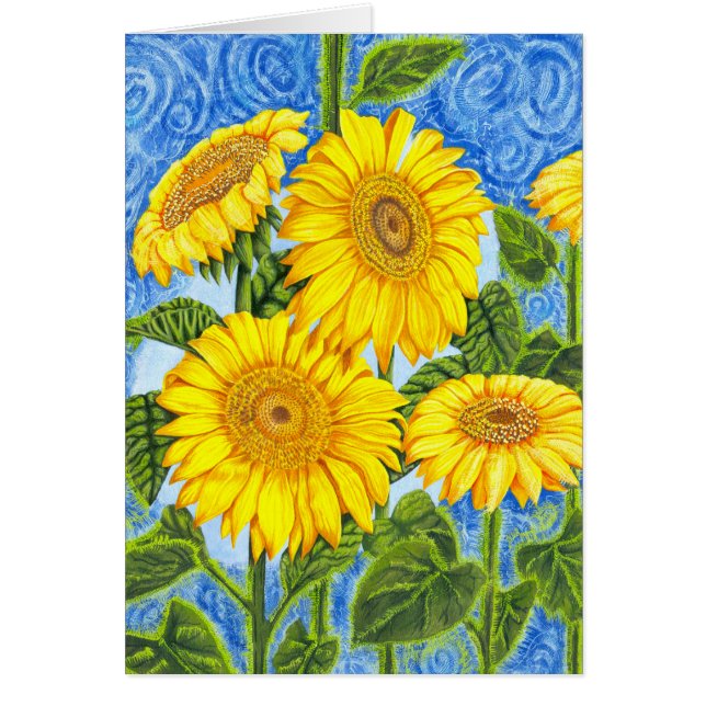 Cartão Girassóis (Frente)