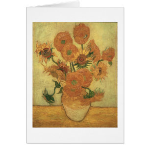 Cartão Girassóis de Vincent van Gogh  , 1889