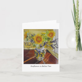 Cartão Girassóis em língua italiana Vase notecard