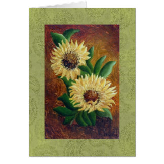 Cartão Girassóis gêmeos