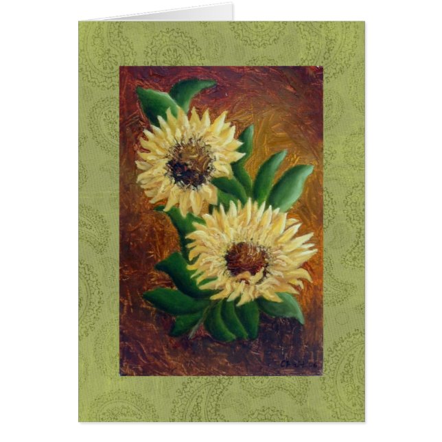 Cartão Girassóis gêmeos (Frente)