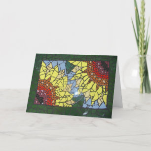 Cartão Girassóis Mosaicos