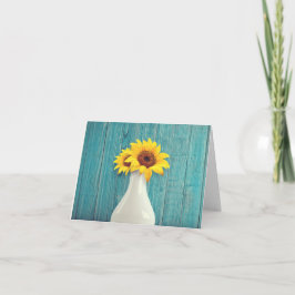 Cartão Girassóis num vaso