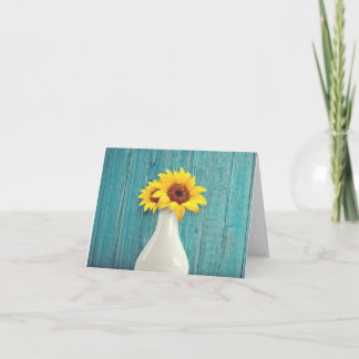 Cartão Girassóis num vaso