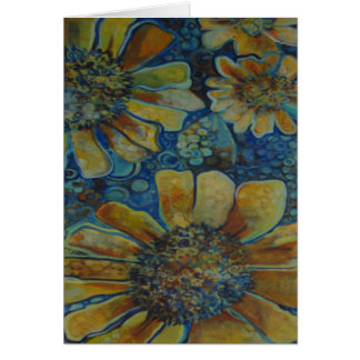 Cartão girassóis pintados