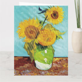 Cartão Girassóis Vincent van Gogh