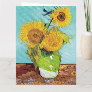Cartão Girassóis Vincent van Gogh