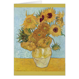 Cartão Girassóis Vincent van Gogh 1889