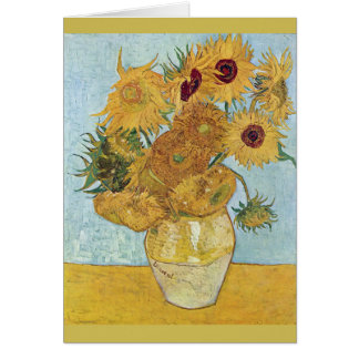 Cartão Girassóis Vincent van Gogh 1889