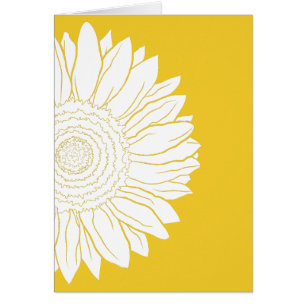 Cartão girassol amarelo