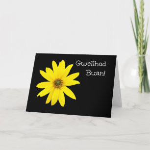 Cartão Girassol Amarelo Consegue Bem Cartão: Saudação