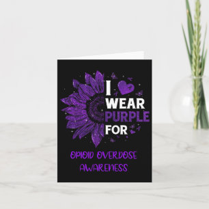 Cartão Girassol I Veste Sobredosagem Opióide Roxo da Fita