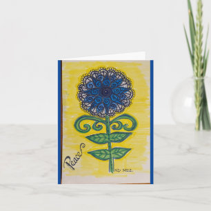 Cartão Girassol para a Paz