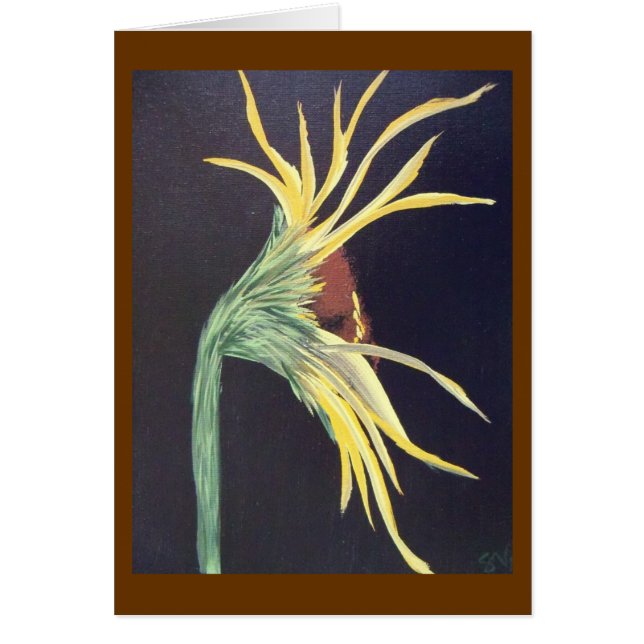 Cartão "Girassol solitário " (Frente)