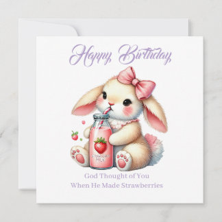 Cartão Girl Bunny Christian Greeting Card