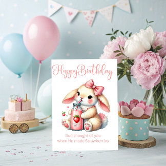 Cartão Girl Bunny Christian Greeting Card