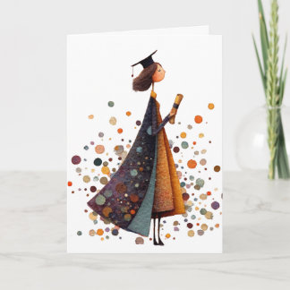 Cartão Girl Graduation Folded Card