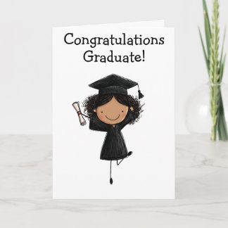 Cartão Girl Graduation Folded Card