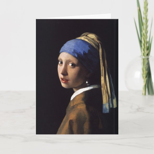 Cartão Girl with a Pearl Earring (Frente)