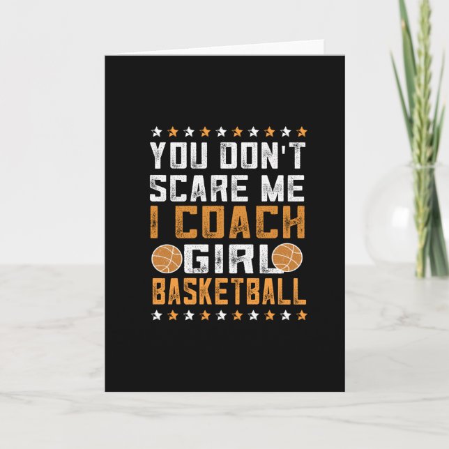 Cartão Girls Basketball Coach | Basketball lover (Frente)